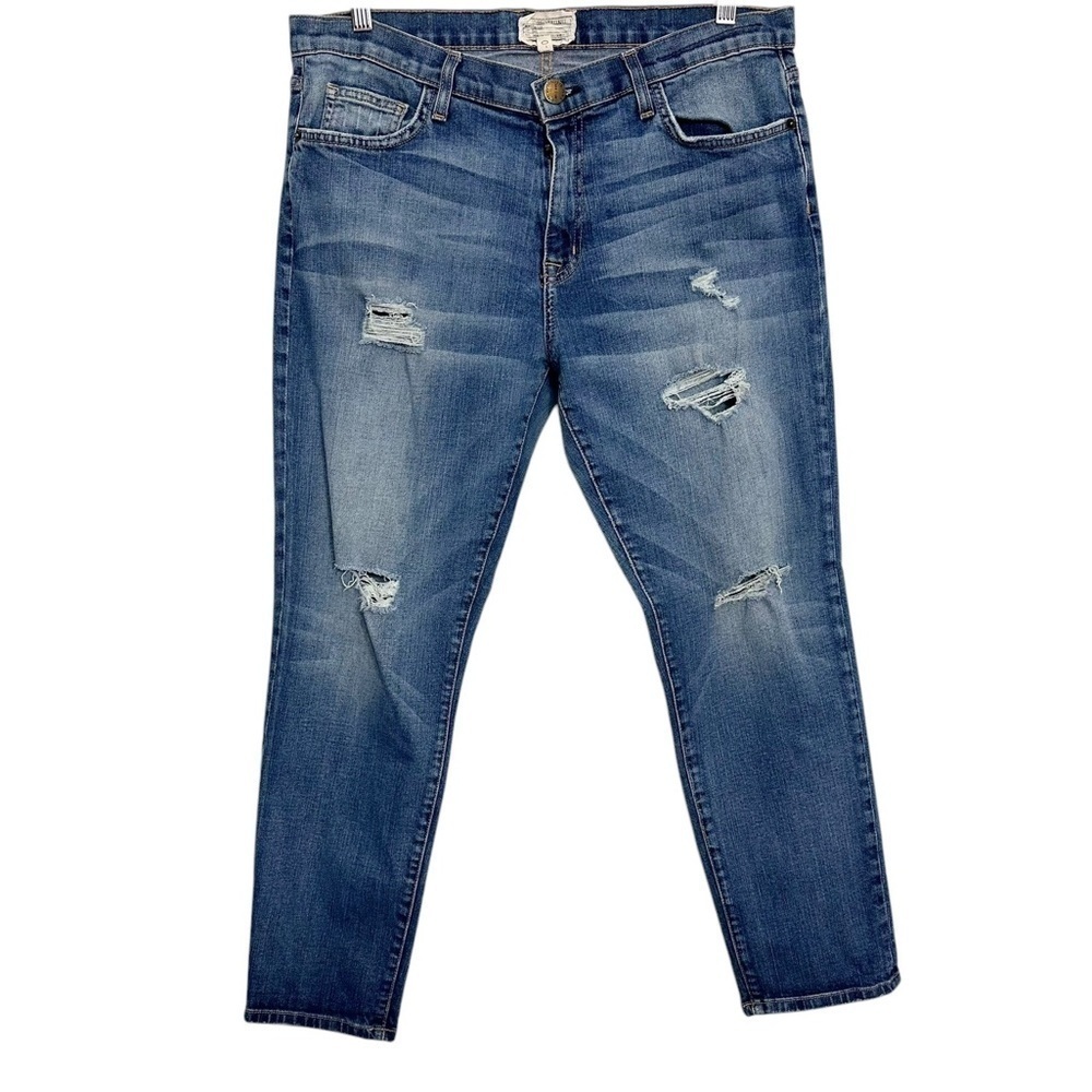 Current/Elliot The Fling Relaxed Fit Jeans Distressed - Picture 2 of 9